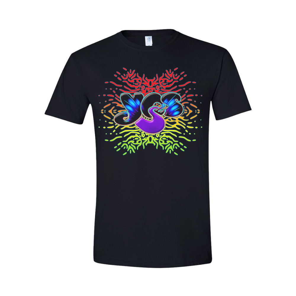 Rainbow Abstract Logo 2024 Tour Black T-Shirt