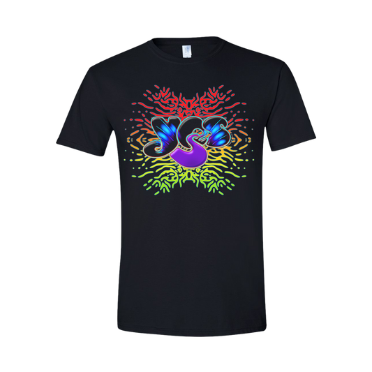 Rainbow Abstract Logo 2024 Tour Black T-Shirt