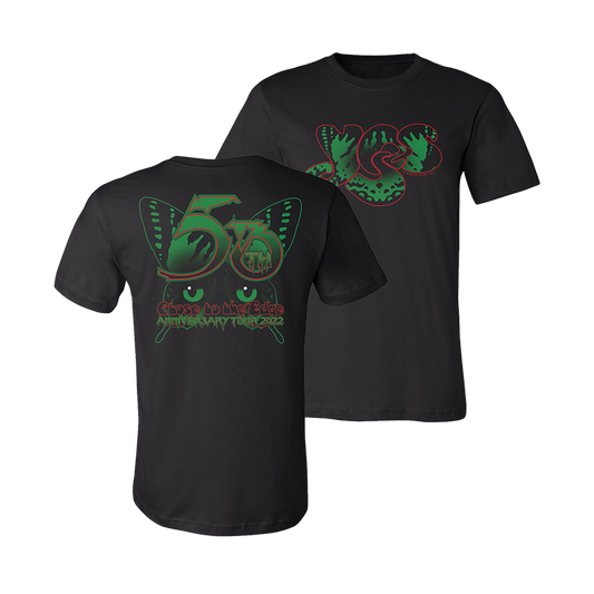 "Close to the Edge" 50th Anniversary Tour Black Butterfly T-Shirt